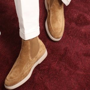 Aurélien City Chelsea Boots; Caramel; Size 41(US 8-8.5)